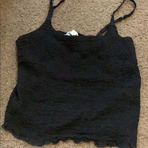Black hollister scrunched tank